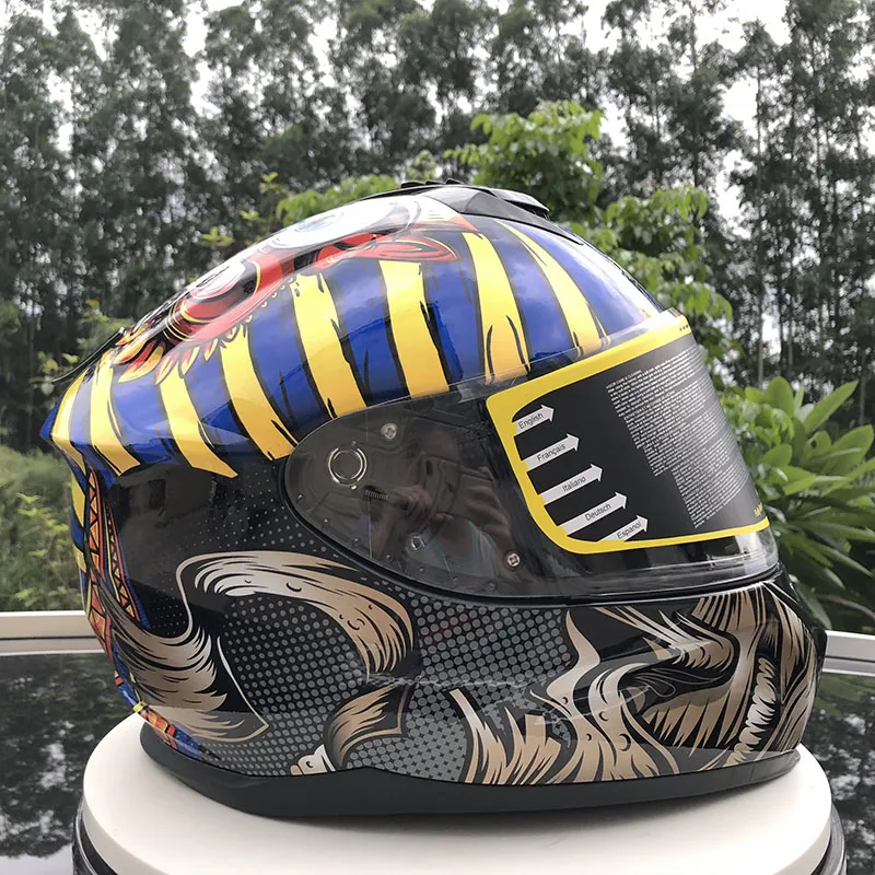 Распродажа 2019 мотоциклетный шлем с двойными стеклами для гоночных мотокроссов