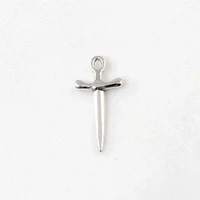 200pcs antique silver alloy cross sword charms pendants for jewelry making bracelet necklace diy accessories 9 5x20 5mm a 247