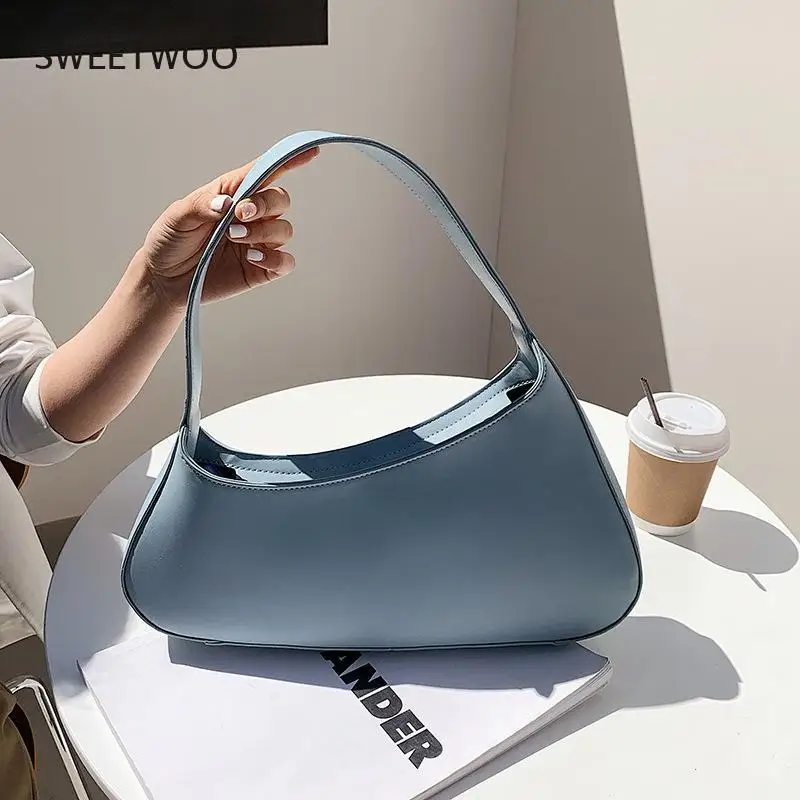 

Women Handbag Retro French Subaxillary Bag Vintage Minimalist Small Handbags Ladies Shoulder Bag Solid Color Brand Women