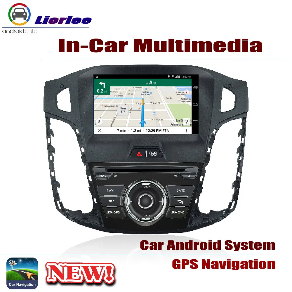 Автомагнитола DVD плеер GPS навигация для Ford Focus 2012 2014 Android HD дисплей система аудио