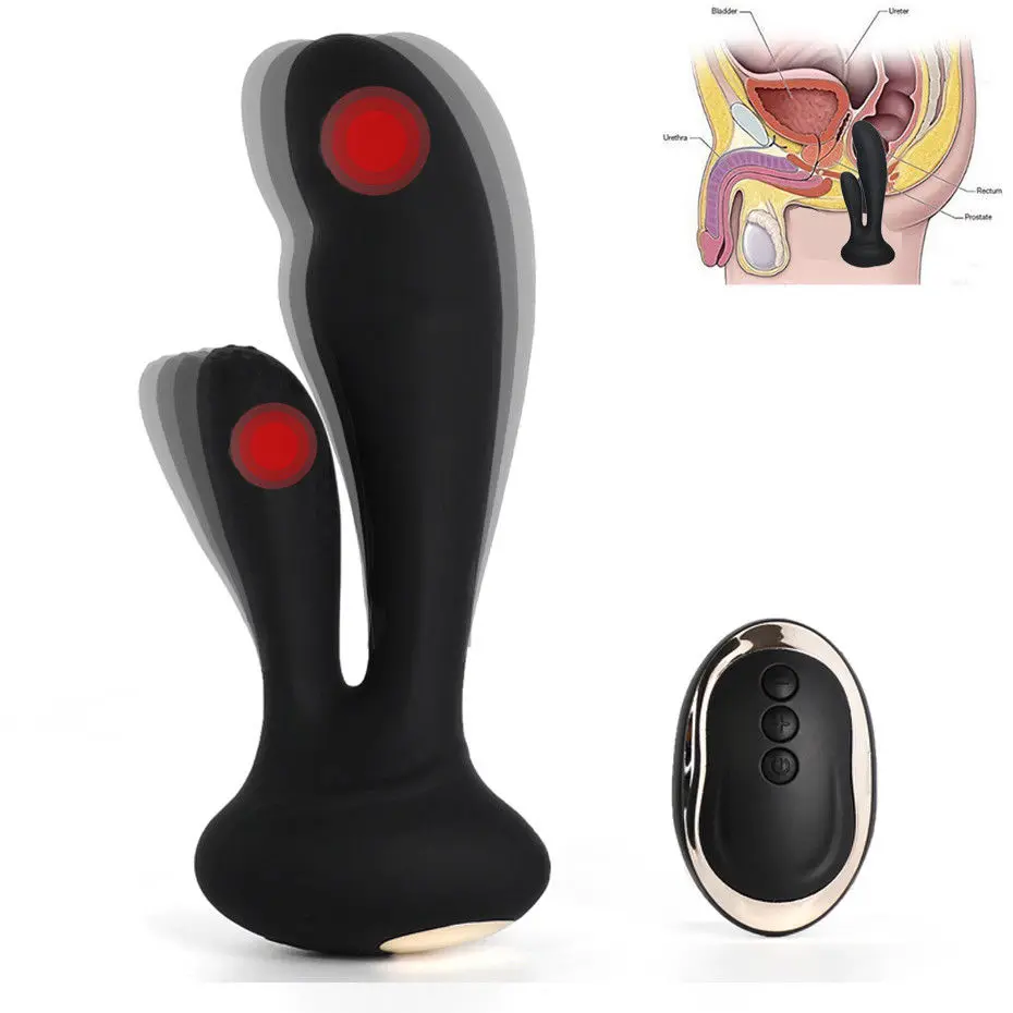 Женский водонепроницаемый анальный вибратор с пультом дистанционного