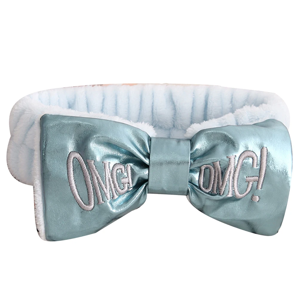 OMG вышивка буквами бабочка из искусственной кожи плюшевая повязка на голову для