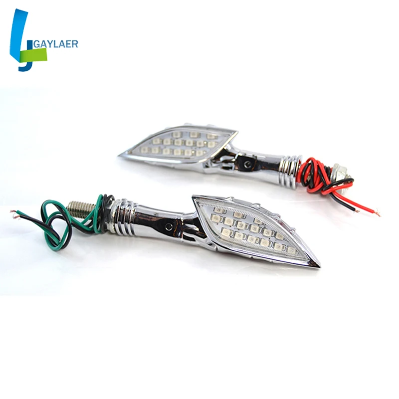 Мотоцикл индикатор Череп 15 LED поворотники поплавок крейсеров Янтарный мигалка
