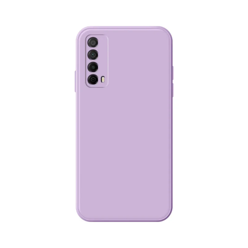 

For Huawei Enjoy 20se Soft TPU Silicone Protective Square Phone Case Simple Purea Colors Back Cover Fundas