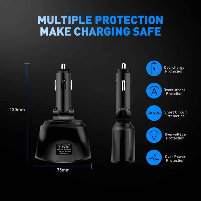 3.1A двойной Переходник USB для зарядки в машине VW T5 Passat B5 B6 B8 Golf 4 5 6 7 MK4 MK3 Jetta MK6 Scirocco