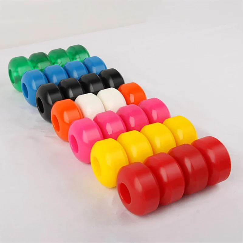 

Cool Shuanglian Skateboard Pu Wheel Blue Flash Wheel 4Pcs Double Ribbon Wheel Skateboard High-elastic PU Wheel