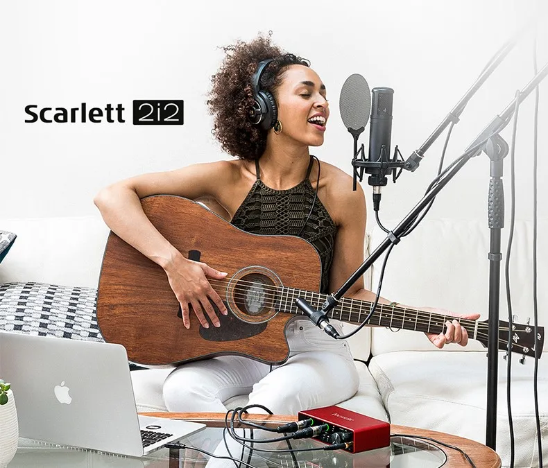 Focusrite Scarlett 2i2 3rd gen звуковая карта с иск BM-800 микрофон костюм для студийной записи/персональный компьютер в прямом эфире
