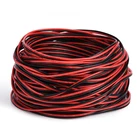 Проводные кабели 22AWG, изоляция из луженой меди, ПВХ, провод 22 awg, электрический кабель для светодиодной ленты сделай сам, 10 м, красный + 10 м, черный