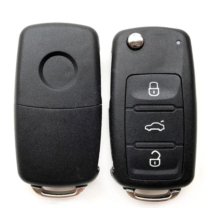 Чехол для автомобильного ключа с 3 кнопками 5K0837202AD VW VolksWagen Tiguan Touareg Golf Passat Polo Skoda