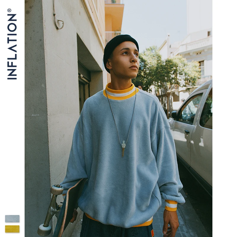 Свитшот мужской вельветовый 9623W теплая Повседневная Толстовка с круглым вырезом