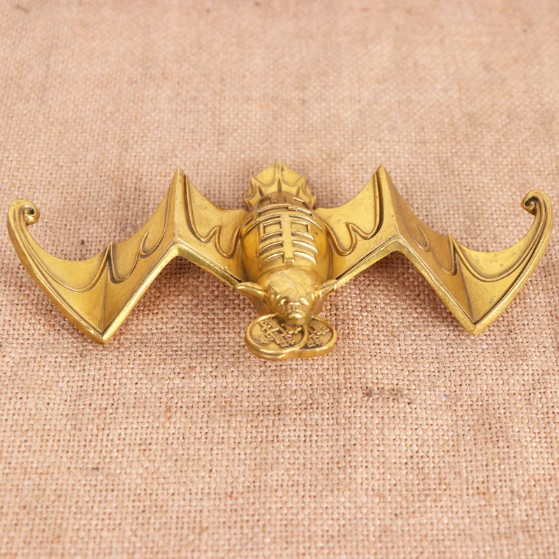 

LAOJUNLU Pure Copper Bat Fuzi Blessing Decoration Home Office Crafts