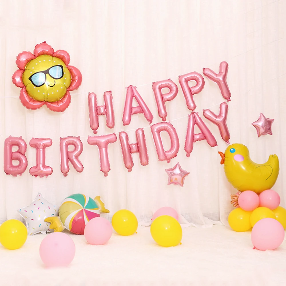 Разноцветные шары на день рождения Набор радужных алфавитов латексные свадебные