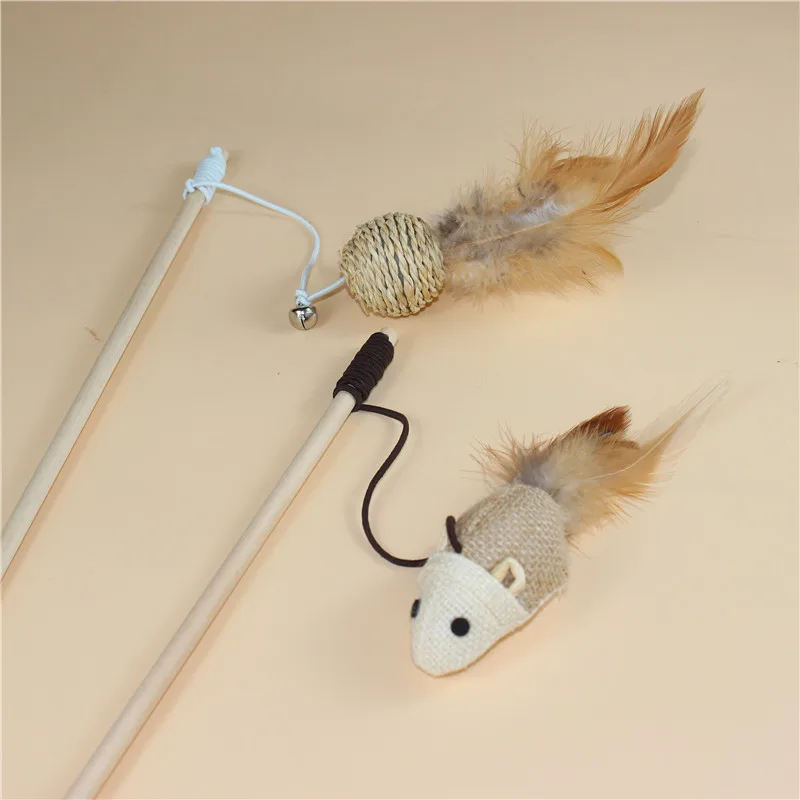 Экологически чистая игрушка для домашних животных кошка перо тизер палка | Дом и