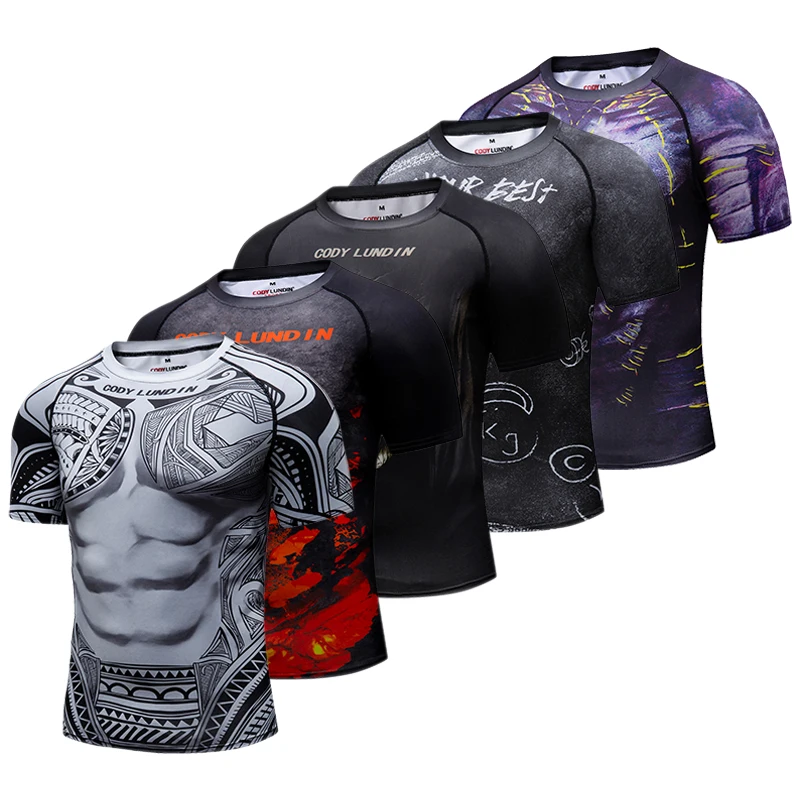 

Summer New Men's Digital Printed Tshirt Casual Men Breathable Short Sleeve T Shirt Round-Neck Gym Fitness Sports Shirts