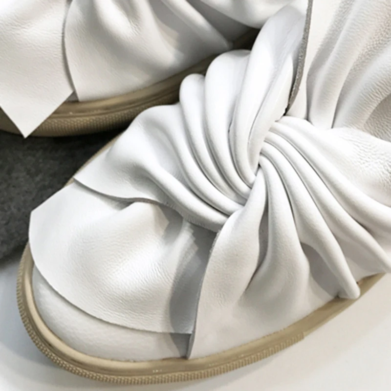 Лоферы с бантом женская модная обувь повседневная для ленивых дикая толстая