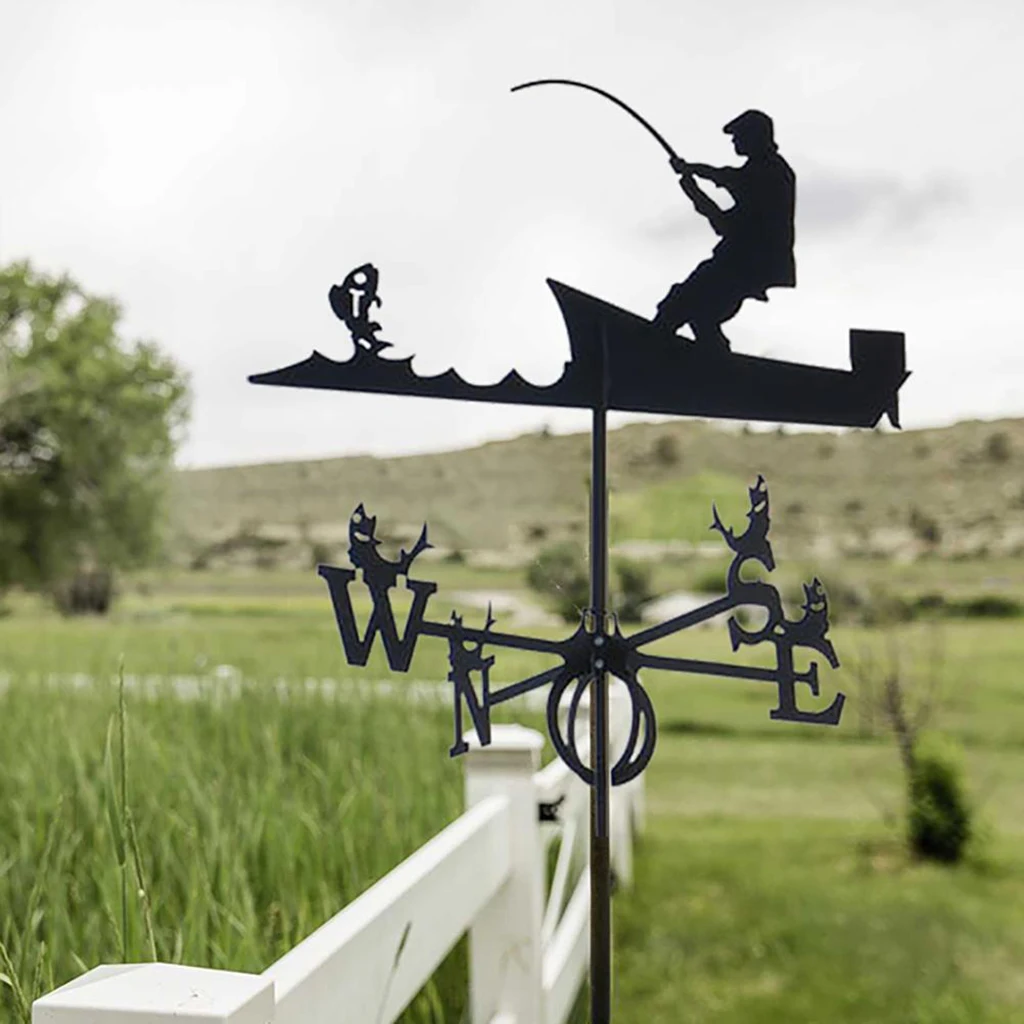 

Stainless Steel Weathervane Weather Vane Garden Farm Barn Black 20'' Tall