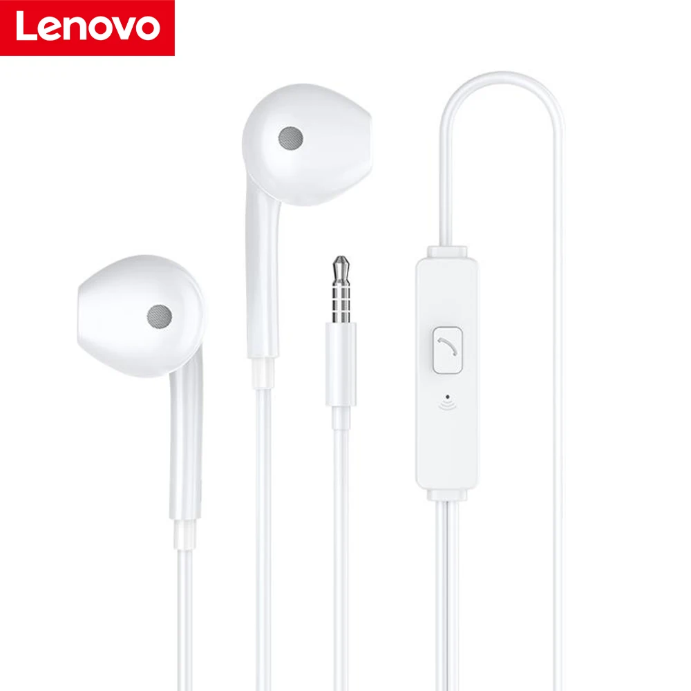 

Lenovo HF170 Wired 3.5mm Headphones Noise Cancelling Half In-ear Headset with MIC Wired Earphones for Huawei samsung xiaomi PC