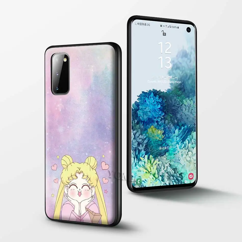 

Sailor Moon Crystal for Samsung Galaxy S20 FE S21 Note 20 Ultra S10 10 Lite S9 Plus S8 S10e Phone Case Soft Black Tpu Cover