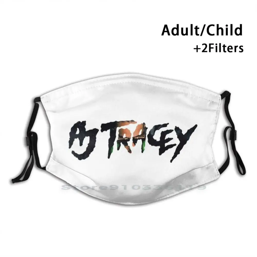 

Aj Tracey Deluxe - Logo Print Reusable Mask Pm2.5 Filter Face Mask Kids British Rap Grime Aitch Stormzy Skepta Aj Tracey Mo