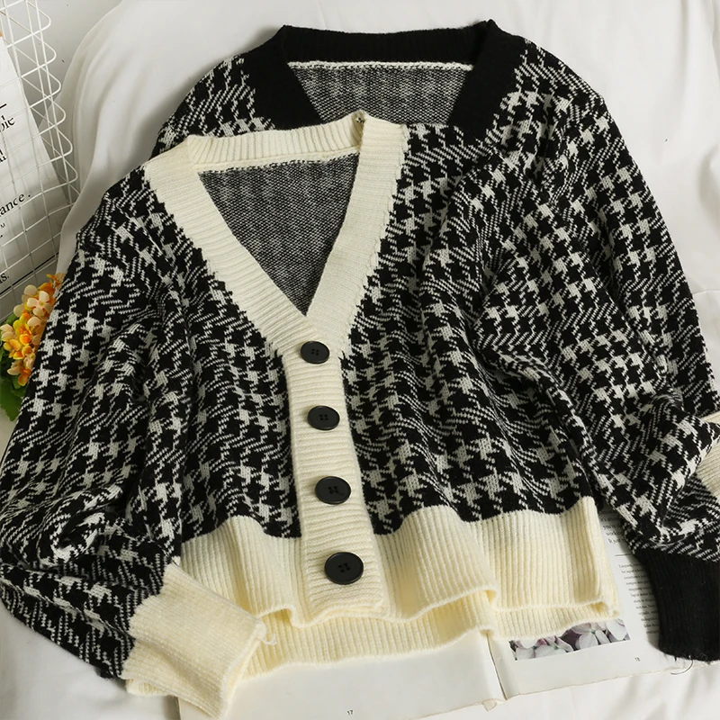 

Fall 2020 women clothing new Hot selling cropped cardigan women casual black knitted ladies tops cardigan sweater BVy235