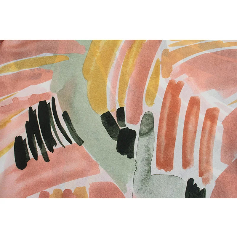 

LINLING 2021 Summer Women Chic Fashion Lace-Up Bow Smocked Dress Za Vintage Print Sleeveless Female Elegant Beach Midi Skirt