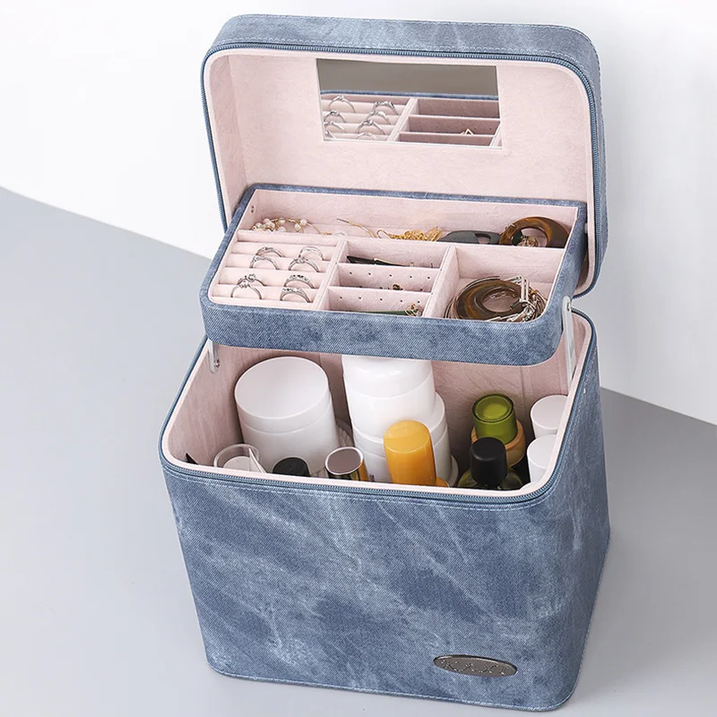 Многофункциональный Макияж сумка для женщин большой емкости профессиональная