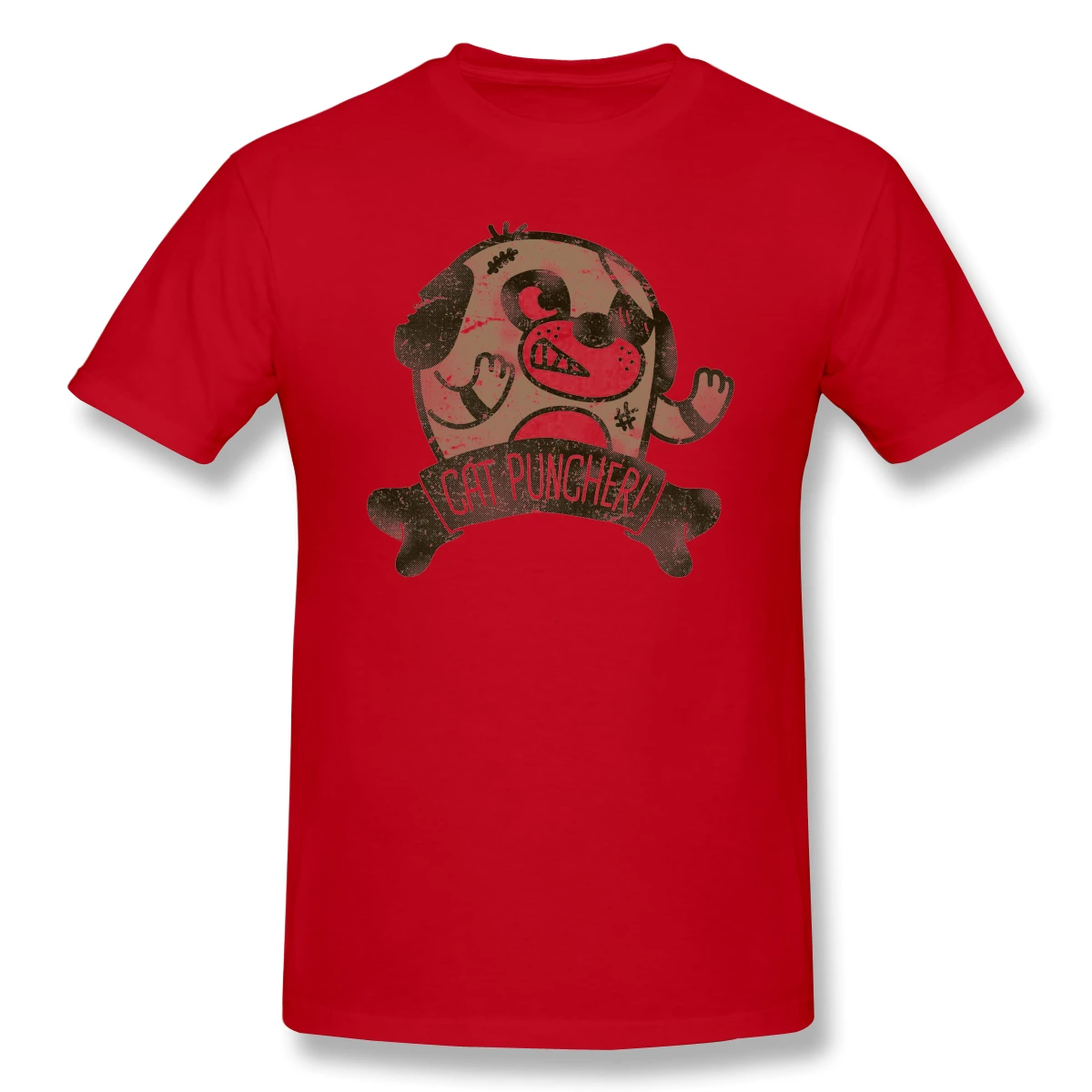 

Cat Puncher! Funny Novelty Men's Basic Short Sleeve T-Shirt R302 Tops Tees European Size