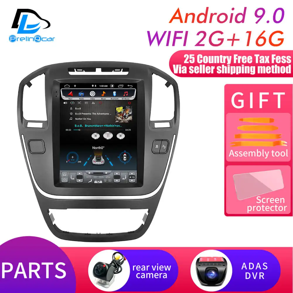 WIFI 2G16G add DVR 4G LTE вертикальный экран android 9,0 Система Автомобильный gps Мультимедиа Видео Радио плеер в тире для opel insignia автомобильный navigaton стерео - Цвет: WIFI 2G16G add DVR