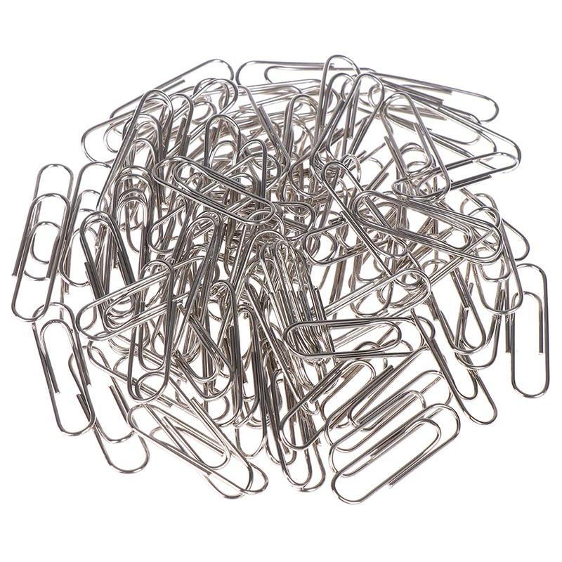

100pcs 29MM Sliver Clip Bookmark Metal Paper Clips Patchwork Clip Office Supply