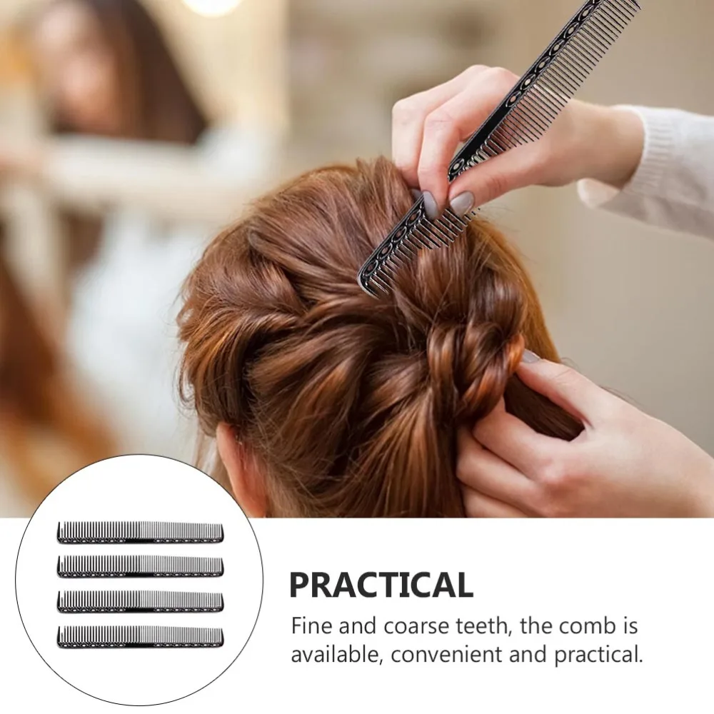 

4pcs Hairdressing Fine Tooth Comb Professional Double-ended Barber Combs