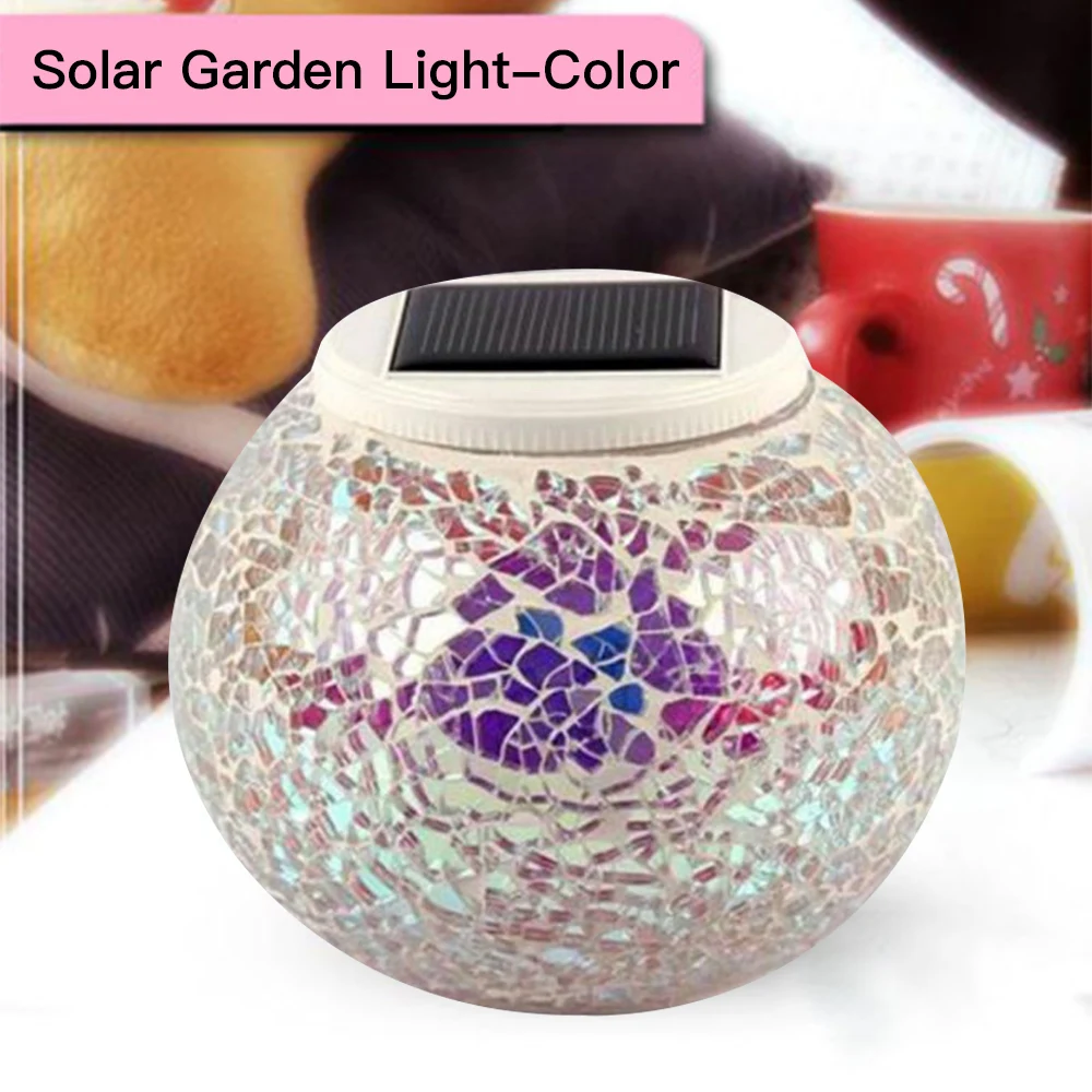 

Waterproof Table Lamps Solar Power Light Garden Lights Waterproof Crystal Glass Globe Ball Lights Solar Powered Garden Glass