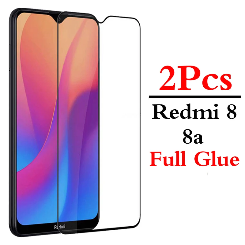 2 шт закаленное стекло для Xiaomi Redmi 8 Redmi8 чехол полное покрытие аксессуары защита