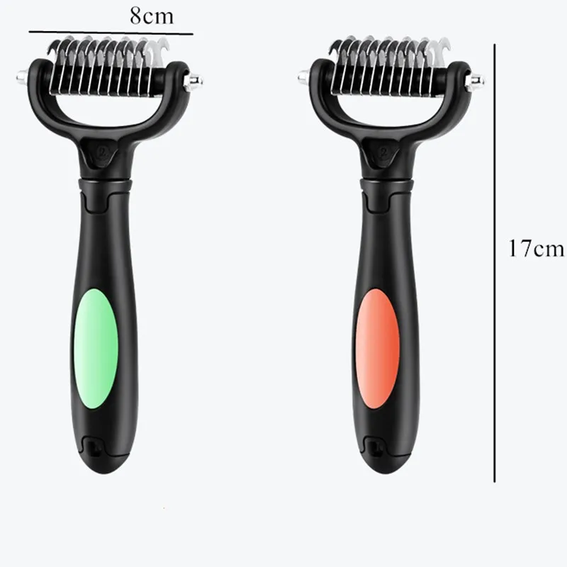 Четырехцветная расческа из нержавеющей стали с двусторонним открытым узлом для