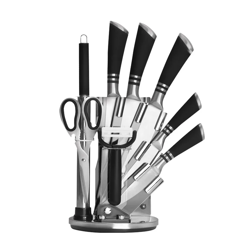 

Hollow Handle Knife Set Chef Knife 9-Piece Stainless Steel Sliced Bone Cutting Kitchen Knife Kitchen Gift Knife