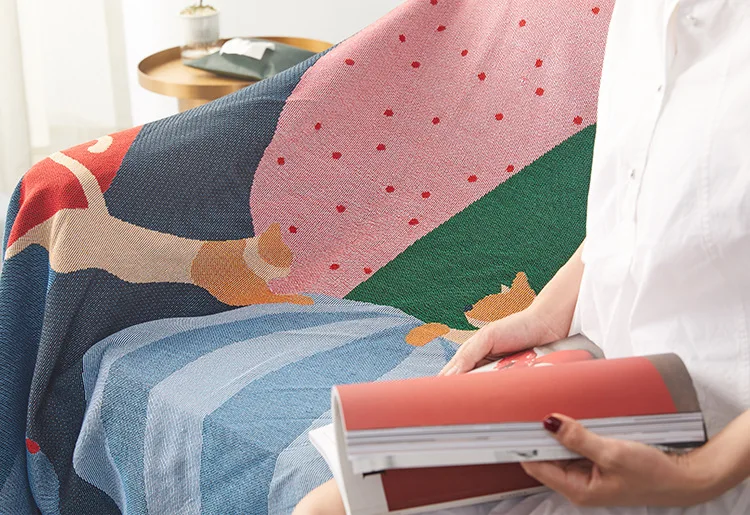 

ins style summer bamboo fiber towel Four Seasons sofa cover dust cover universal wall tapestry blanket