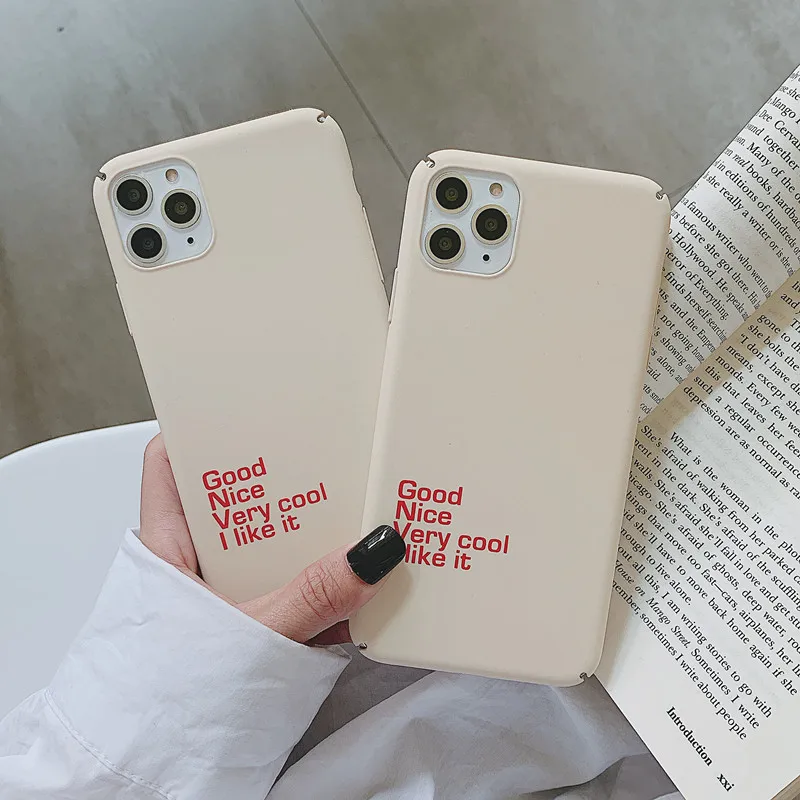 Арт ретро сплошной цвет письмо корейский чехол для телефона iPhone 11 Pro Max X Xsmax XR Xs 6 6S 7
