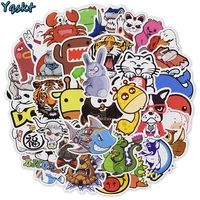 50 pcs animal cartoon stickers for laptop skateboard motorcycle luggage bicycle home decor decals pvc waterproof sticker