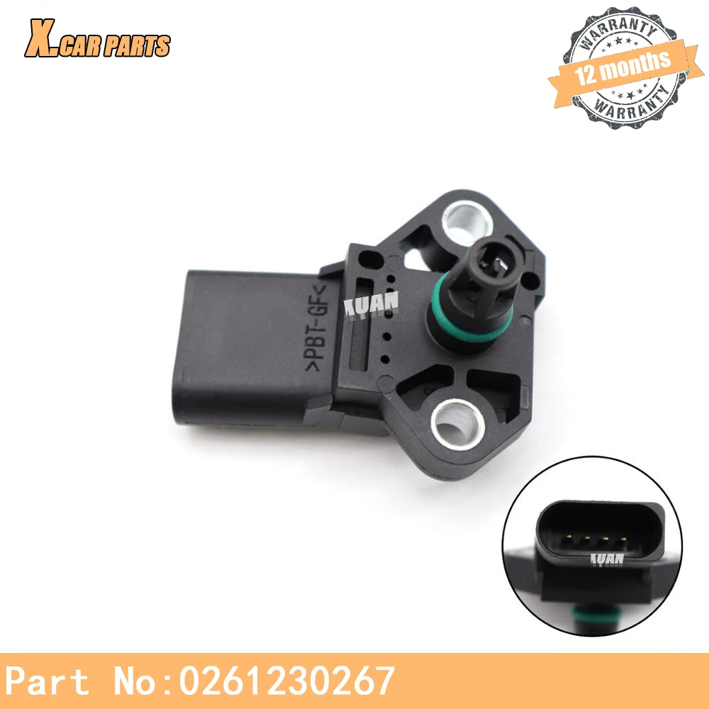 Абсолютный турбо повышающий датчик давления 0261230267 для Volkswagen Passat Polo Sharan Scirocco Touran