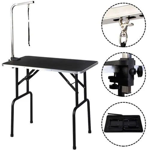 Pets Steel Suspension Grooming Bracket with Sling adjustable Metal Table arm Support Dog Cat Holder for Bath Desk Pet Products | Дом и сад