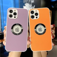 ottwn candy color soft surface layer leather case for iphone 13 12 pro xs max 11 x xr 12 mini 7 8 plus se luxury tpu cover couqe