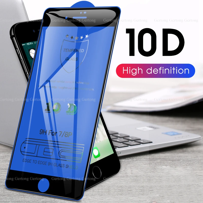 10D Премиум протектор экрана для iPhone 7 8 6 6s Plus X XS XR 11 Pro макс. Закаленное стекло