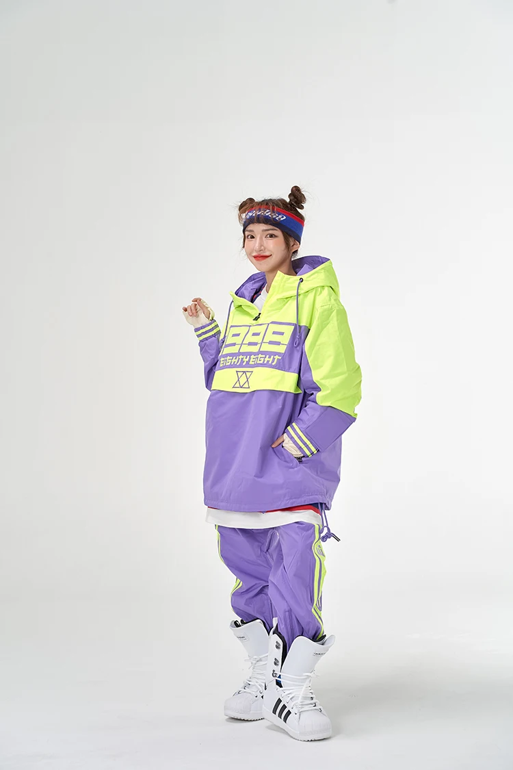 Новый Зимний лыжный костюм для женщин и мужчин теплая одежда куртка катания на