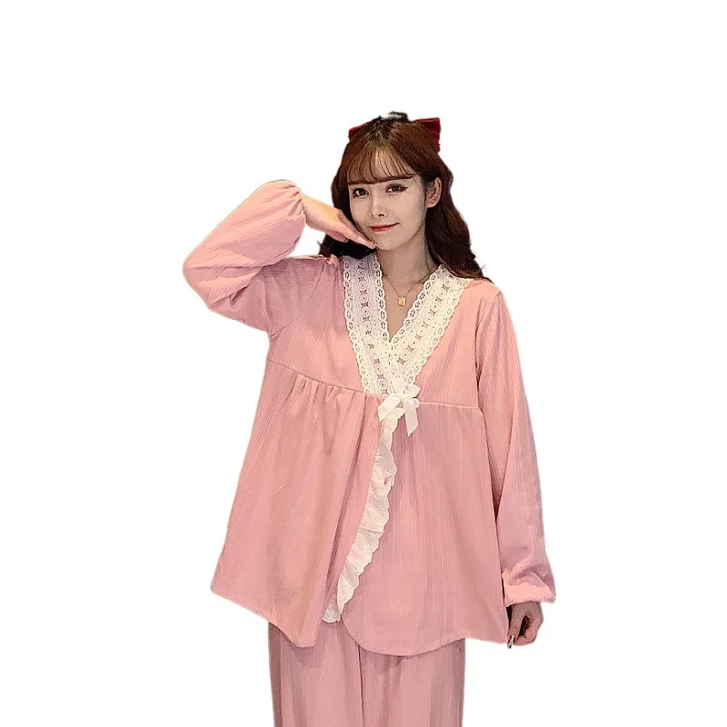 

Sleepwear Women's Faux Silk Satin Pajamas Set Nightwear Long Sleeve Pajamas Home Clothes Set For women Sleeping Shirt Home Wear
