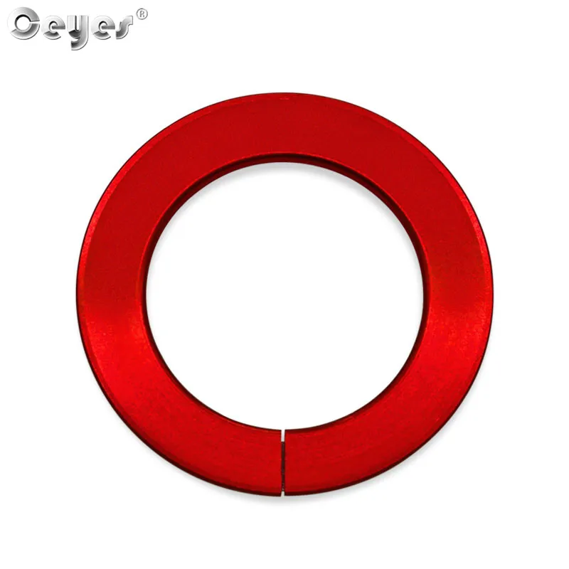 Red Ring Cover Ceyes наклейки для стайлинга автомобилей для Nissan, Qashqai, Juke J10 J11 Авто Start Stop стильная кнопка Зажигания для автомобиля кольцо крышки с отверстием случае аксессуары - Название цвета: Red Ring Cover