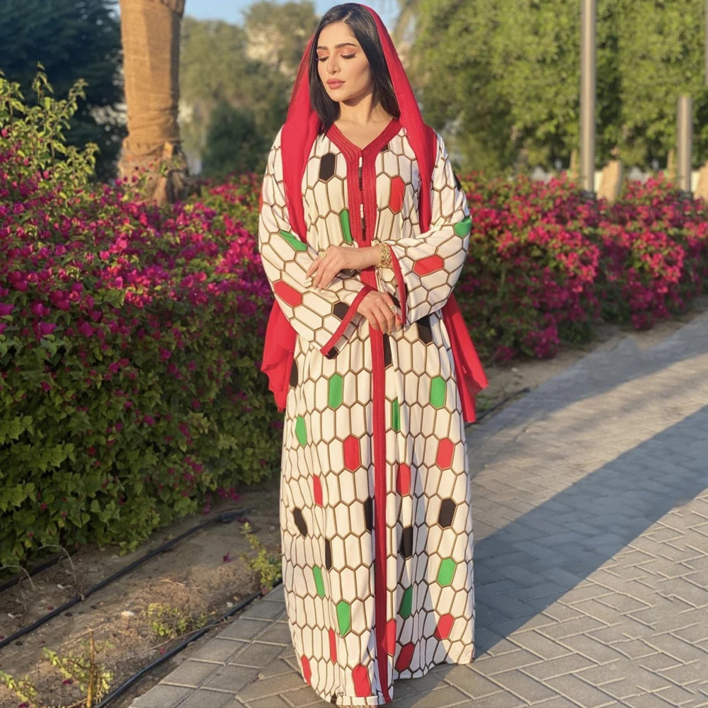 

Bangladesh Muslim Hijab Abayas Women Dubai Caftan Robe Plus Size Boubou Woman Jalabiya Turkish Dresses African Print Gown Islam