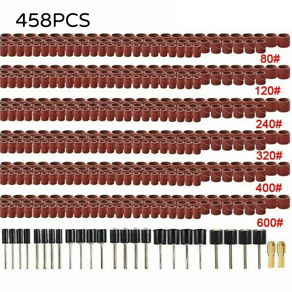 

458PCS High Quality Sanding Drum Kit Nail Bit, Polished Accessories, Rotating Tool