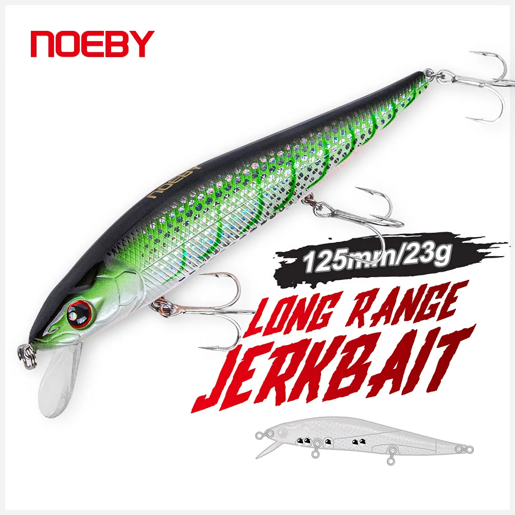 

NOEBY Fishing Lure Wobbler Floating Minnow 125mm 23g Jerkbait Long Casting Artificial Bait for Pike Carp Wobblers Fishing Lure