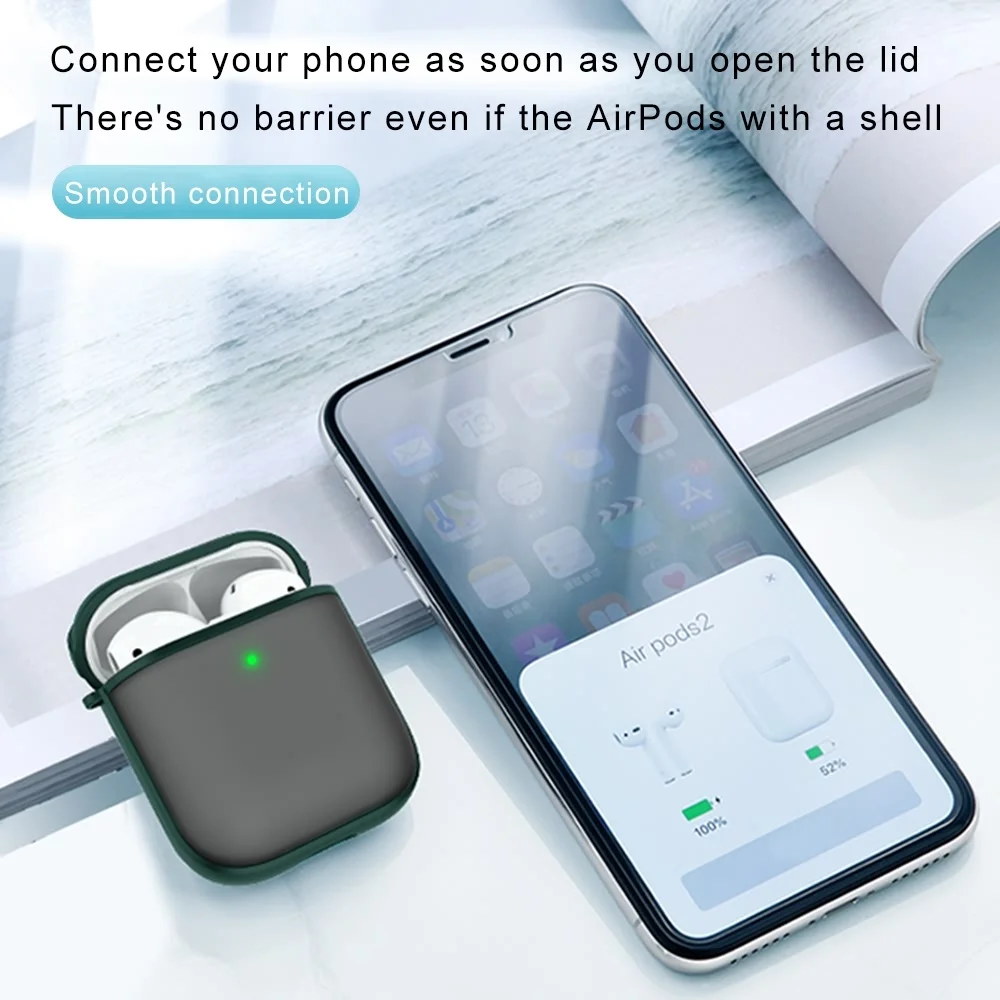 LAPOPNUT Wireless Bluetooth Earphone Case for Apple Airpods 1 2 Box Silicone Air Pods Accessories Headphone Protective Cover |
