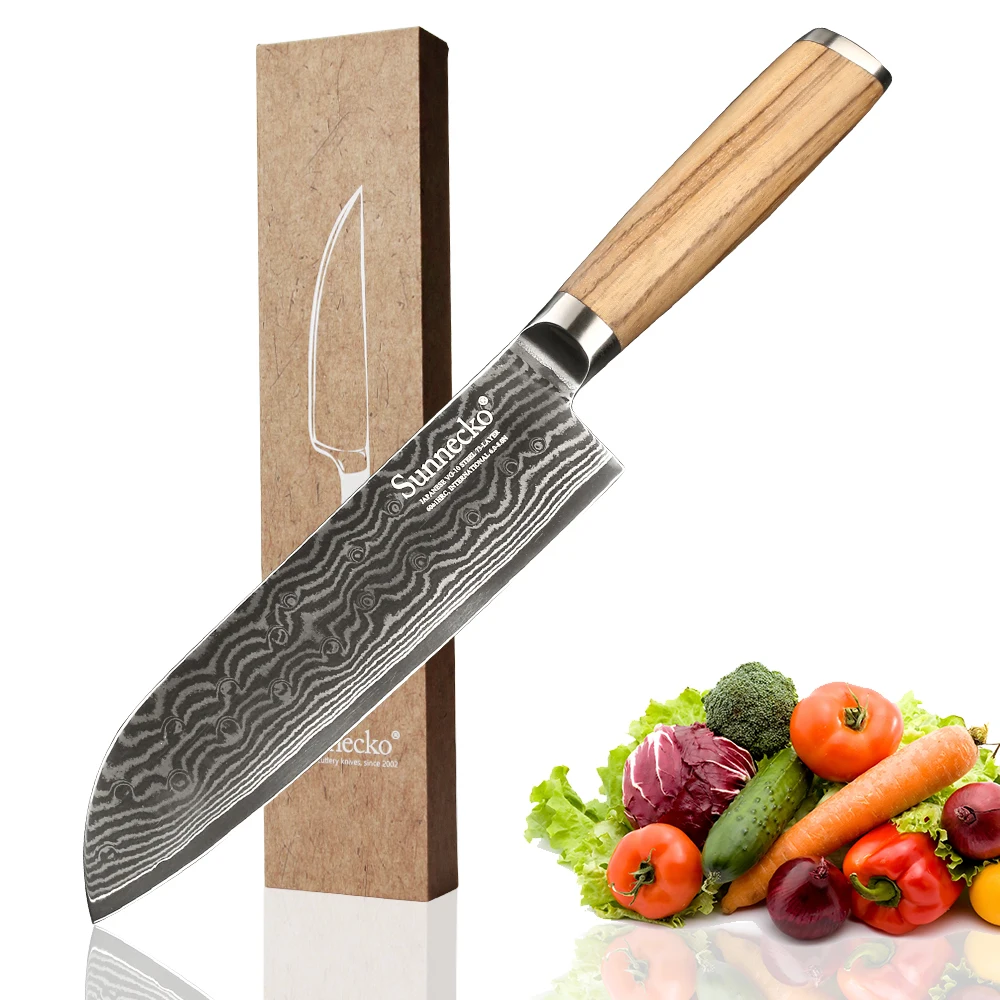 SUNNECKO 5 шт. набор кухонных ножей принадлежности для шеф повара Santoku нож очистки