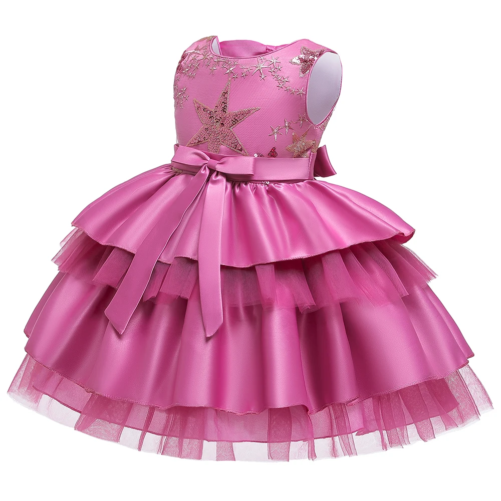 Fashion Lace Wedding party Children Dresses for girls Open back Beading Flower Kids Christmas Party Dress Baby Girl | Детская одежда и